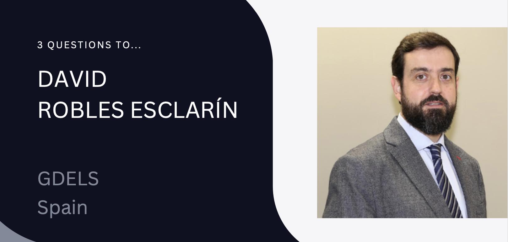 3 questions to David Robles Esclarín from GDELS